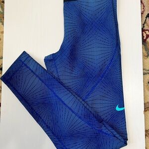 Nike Pro Hyperwarm Blue Leggings